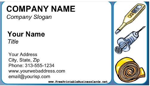 Home Health business card