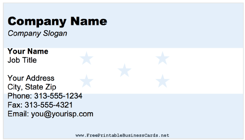 Honduras business card