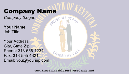 Flag of Kentucky business card