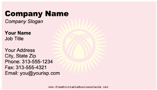 Kyrgyzstan business card