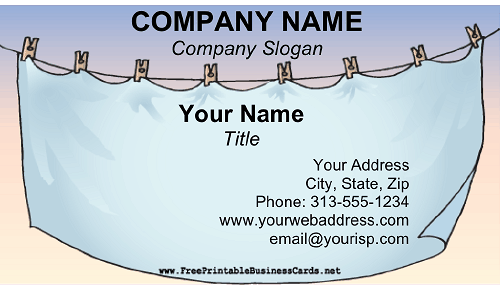 Laundry Service business card