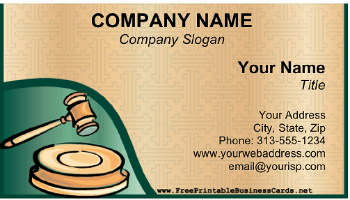 Legal business card