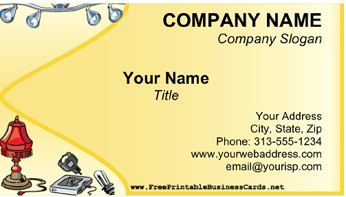 Lighting Store business card