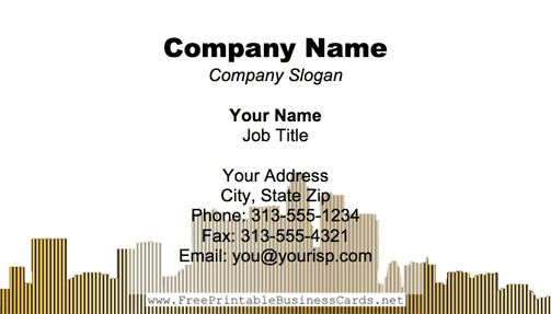 Los Angeles Skyline business card