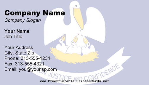 Louisiana Flag business card