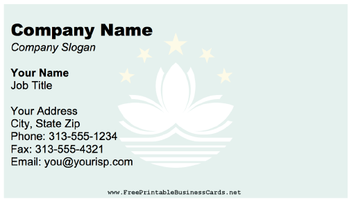 Macau business card