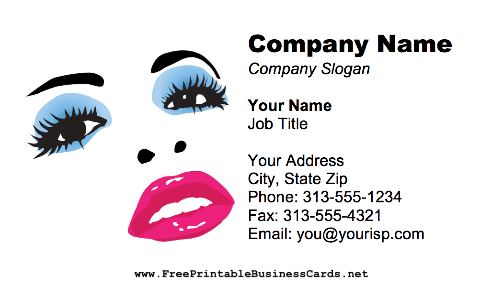 Makeup business card