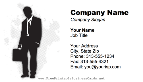 Man In A Suit business card