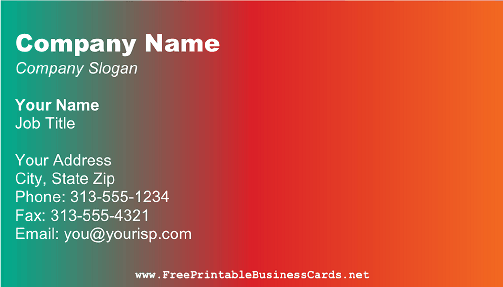 Mango business card