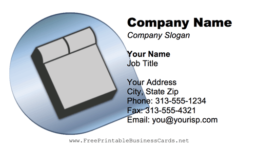 Mattress business card