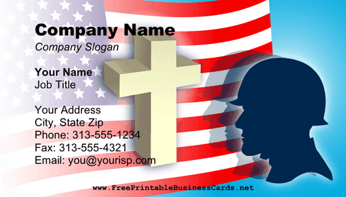 Memorial Day business card