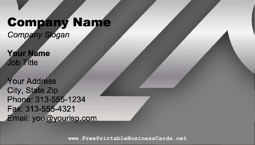 Metal Plate business card