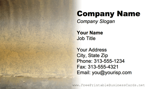 Metal Texture Tan business card