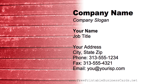 Metal Texture Striped Gray business card