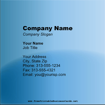 Metallic Blue Square business card