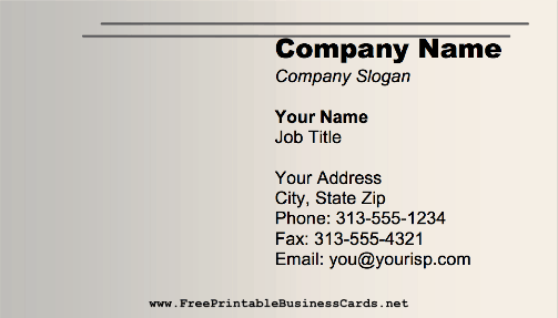 Modern Gradient business card