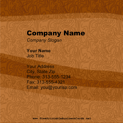 Wood Texture Square business card