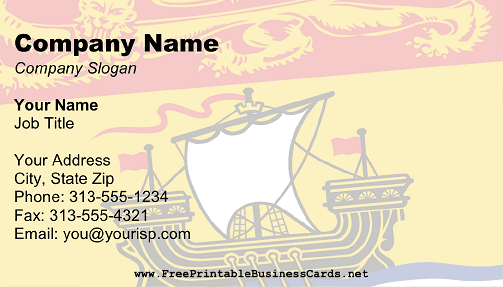 Flag of New Brunswick business card