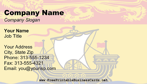 New Brunswick Flag business card