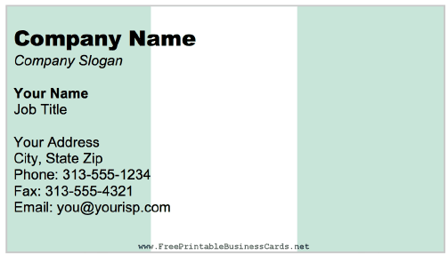 Nigeria business card