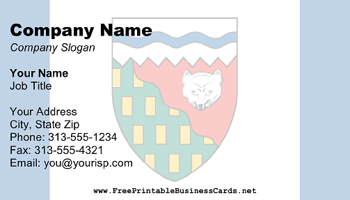 Northwest Territories Flag business card