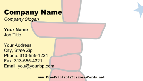 Nunavut Flag business card