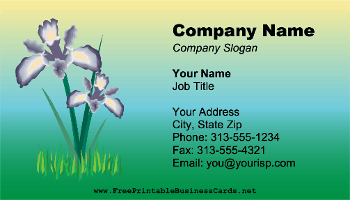 White Orchid business card