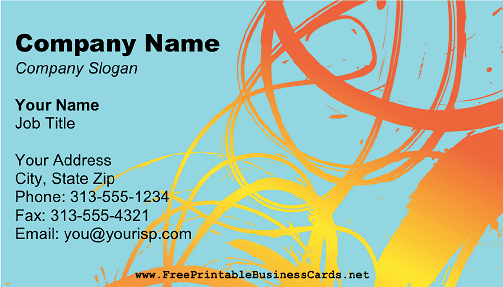 Abstract Painter business card