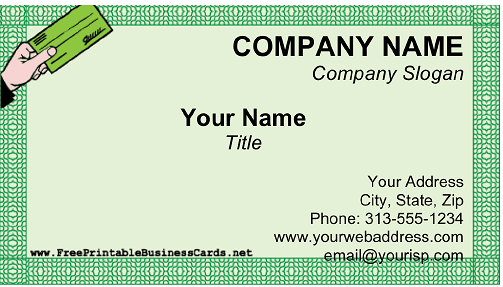 Payroll Services business card