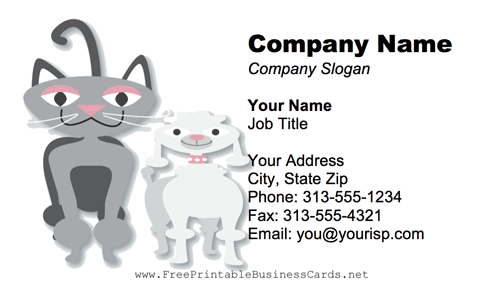 Pets business card