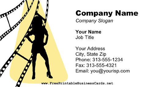 Female Model Photography business card