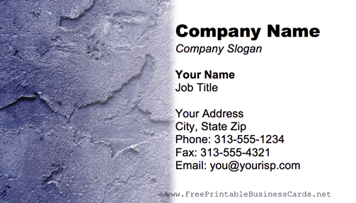 Purple Plaster business card