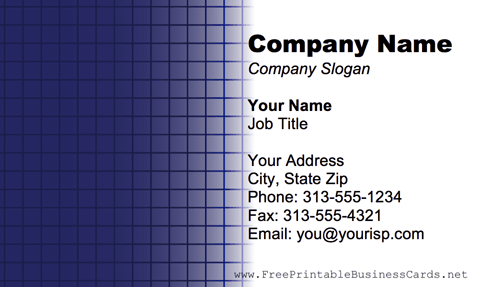 Purple Grid business card