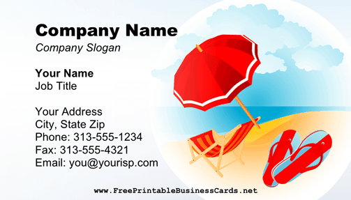 Retirement business card