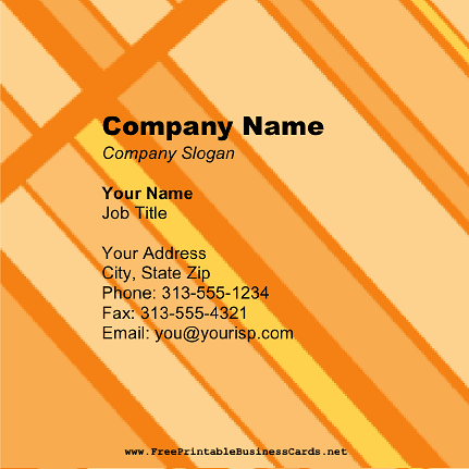 Retro Yellow Square business card