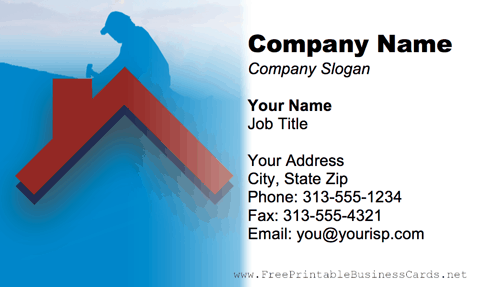 Roofing business card