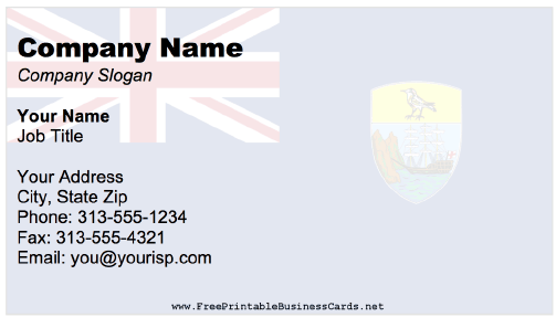 Saint Helena business card