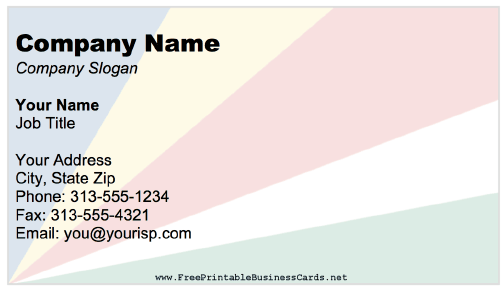 Seychelles business card