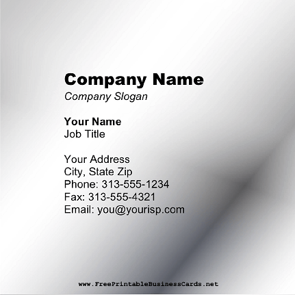 Light Silver Square business card