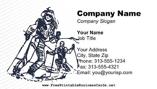 Ski Instructor business card