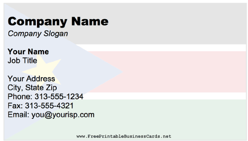 South Sudan business card