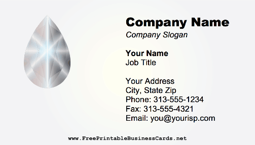 Stone Teardrop business card