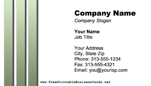 Stripes Edge business card