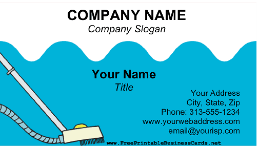 Swimming Pool Maintenance business card