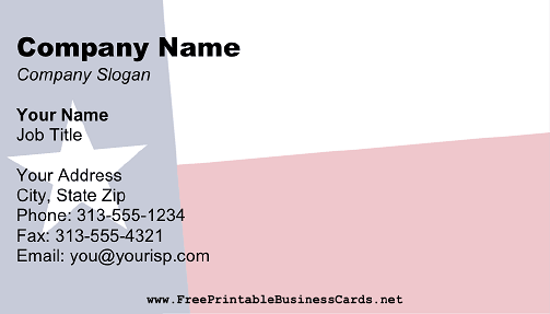 Flag of Texas business card