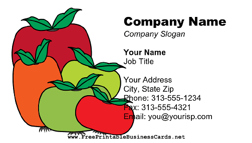 Tomatoes business card