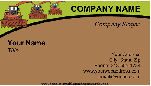 Tractor Dealer business card