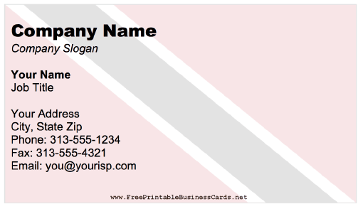 Trinidad And Tobago business card