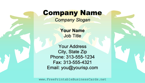 Tropical Trees business card