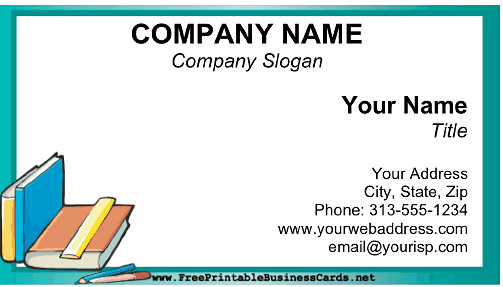 Tutor business card